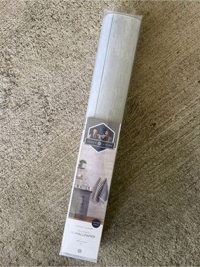 Scott Living Self Adhesive NuWallpaper Urban Shiplap Grey Textured Wallpaper NIB